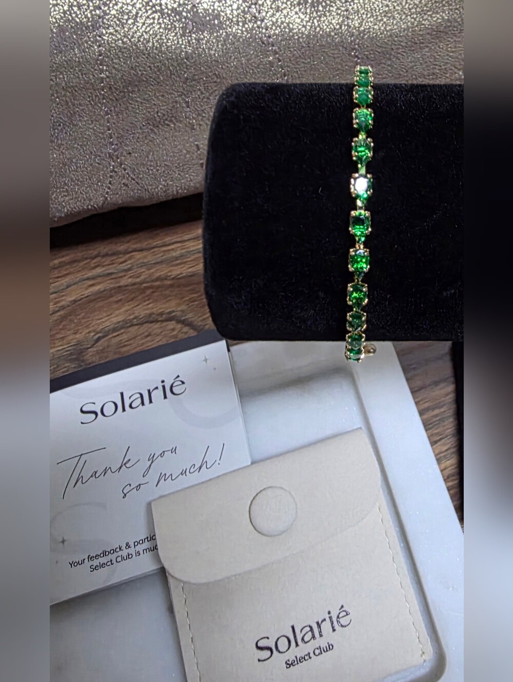 Solarie Select Club The Evelina Grace 18k Gold-plate Bracelet NWT in Box